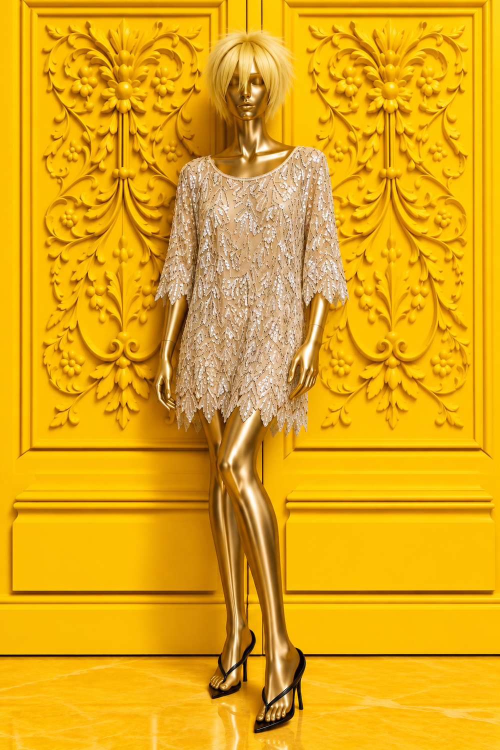 Vintage Sequins Cocktail Dress