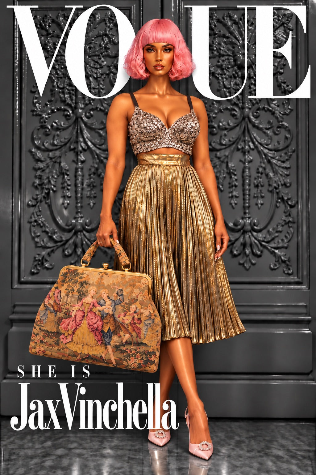 METALLIC GOLD SKIRT