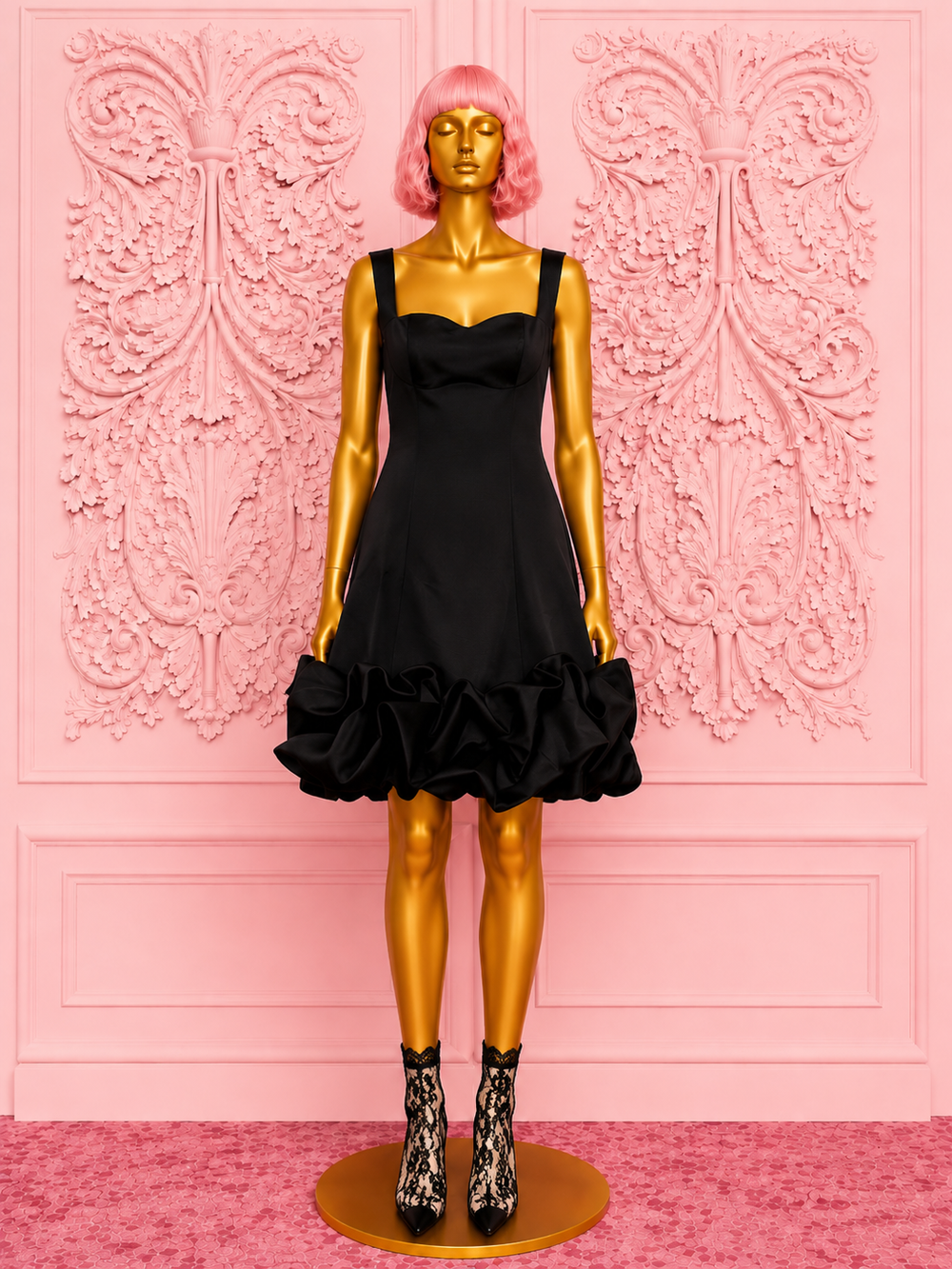 Ruffled Skirt Cocktail Dress