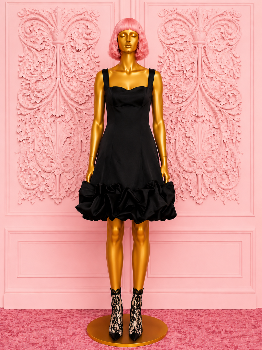 Ruffled Skirt Cocktail Dress