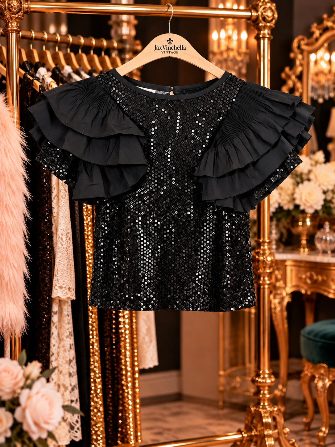RUFFLE BLOUSE