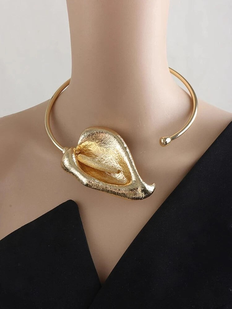 FLORA CHOKER NECKLACE - GLD