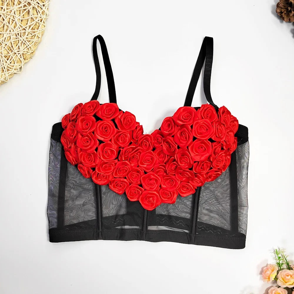 CAMI HEART BRA TOP