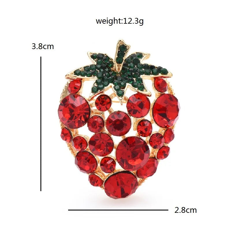 STRAWBERRY BROOCH