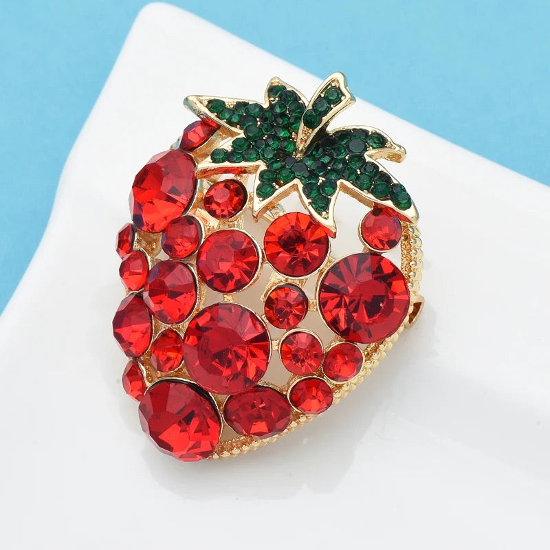 STRAWBERRY BROOCH