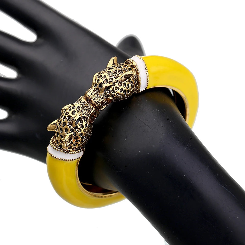 LEOPARD CUFF - YELLOW