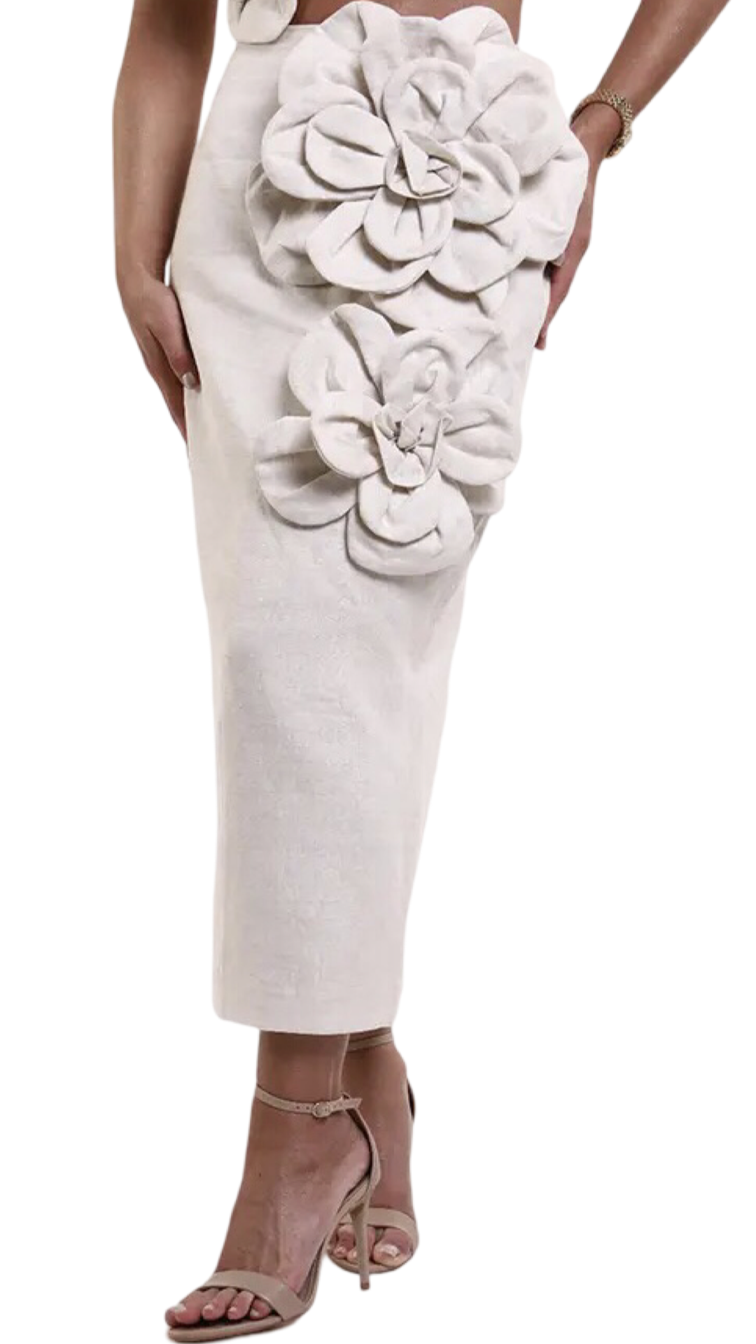 JAX ROSETTE CALF SKIRT