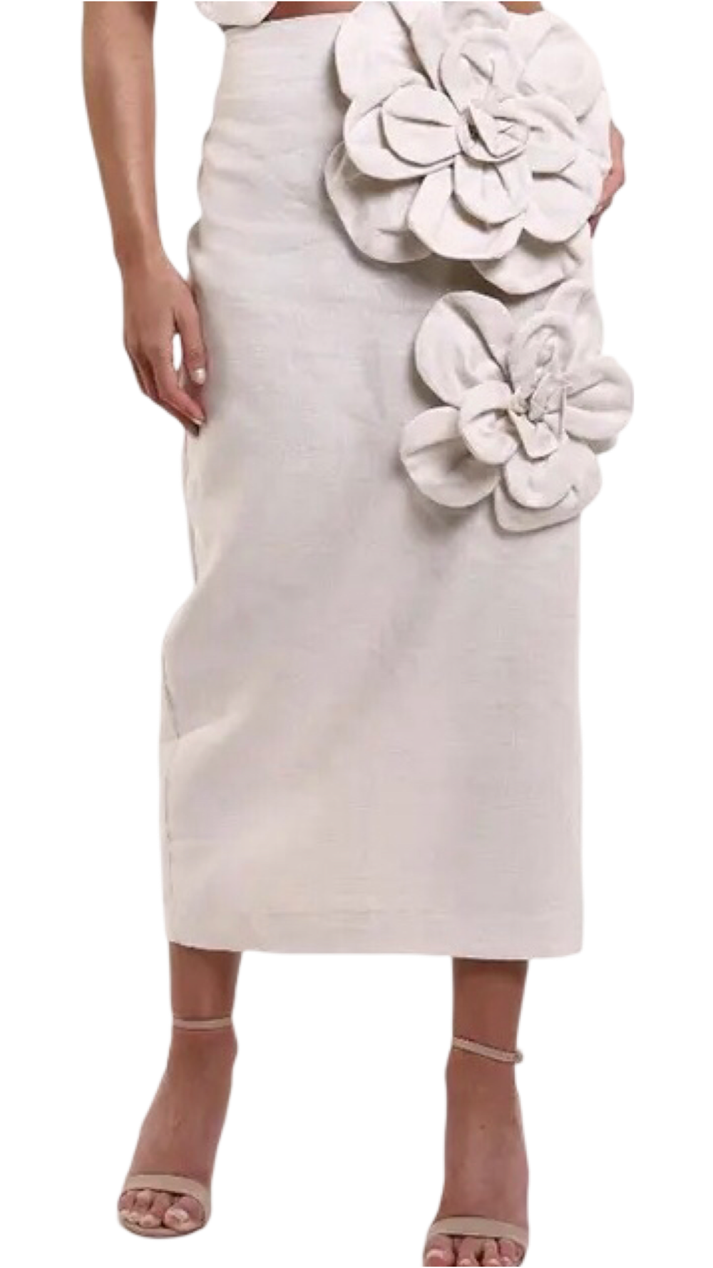 JAX ROSETTE CALF SKIRT