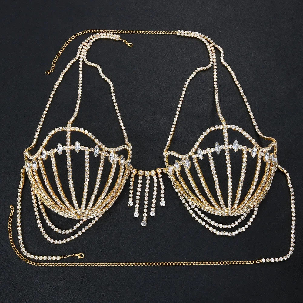 JADE METAL RHINESTONEDBRA