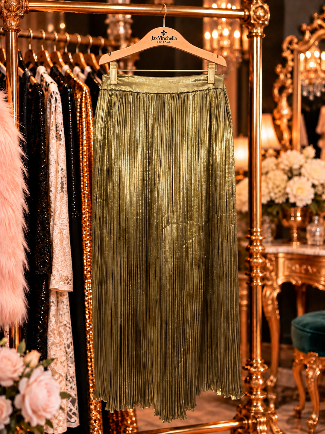 METALLIC GOLD SKIRT